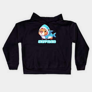 Snappybara Capybara in a Shark Costume Funny Kawaii Kids Hoodie